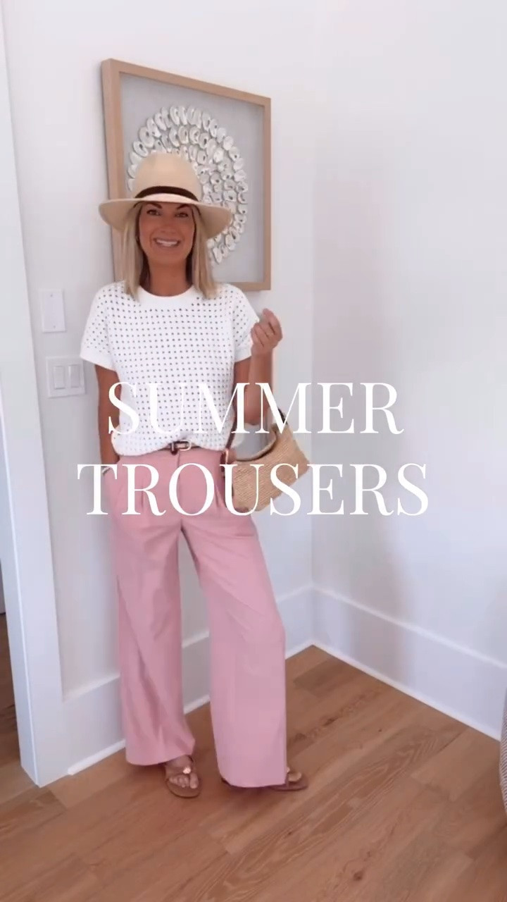 Trousers are an easy way to elevate your outfit even in the summer! Sharing my favorite tall friendly summer trousers and how to style them.

#LTKTall #LTKTravel #LTKOver40