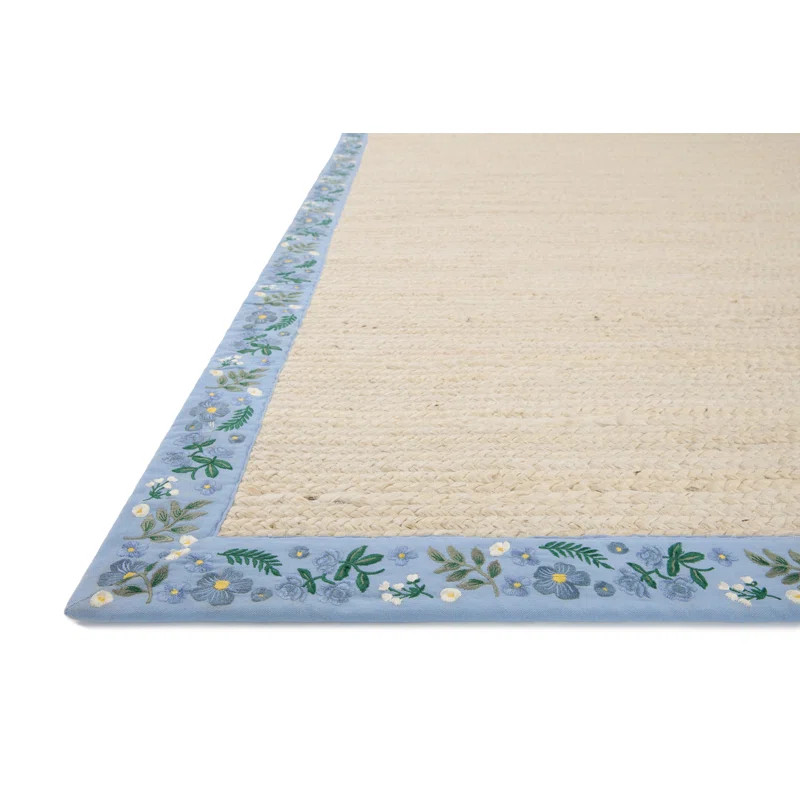 Rifle Paper Co. x Loloi Costa COS-01 Beige/Periwinkle Rug | Wayfair North America