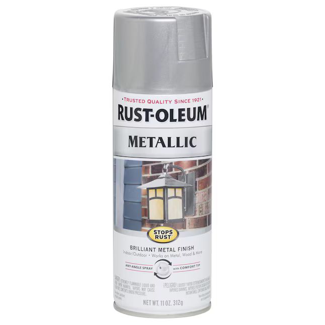 Rust-Oleum Stops Rust Gloss Silver Metallic Spray Paint (NET WT. 11-oz) | Lowe's