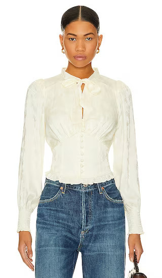 HEARTLOOM Hallie Top in Ivory. - size S | Revolve Clothing (Global)