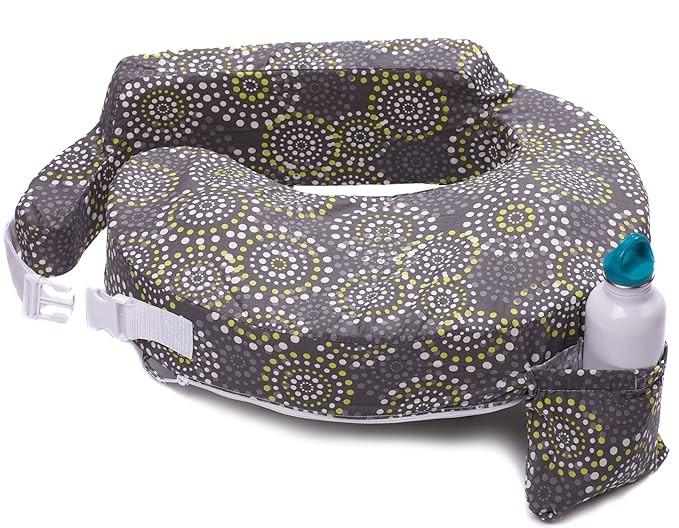 My Brest Friend Original Nursing Posture Pillow, Grey & Yellow Fireworks | Amazon (US)