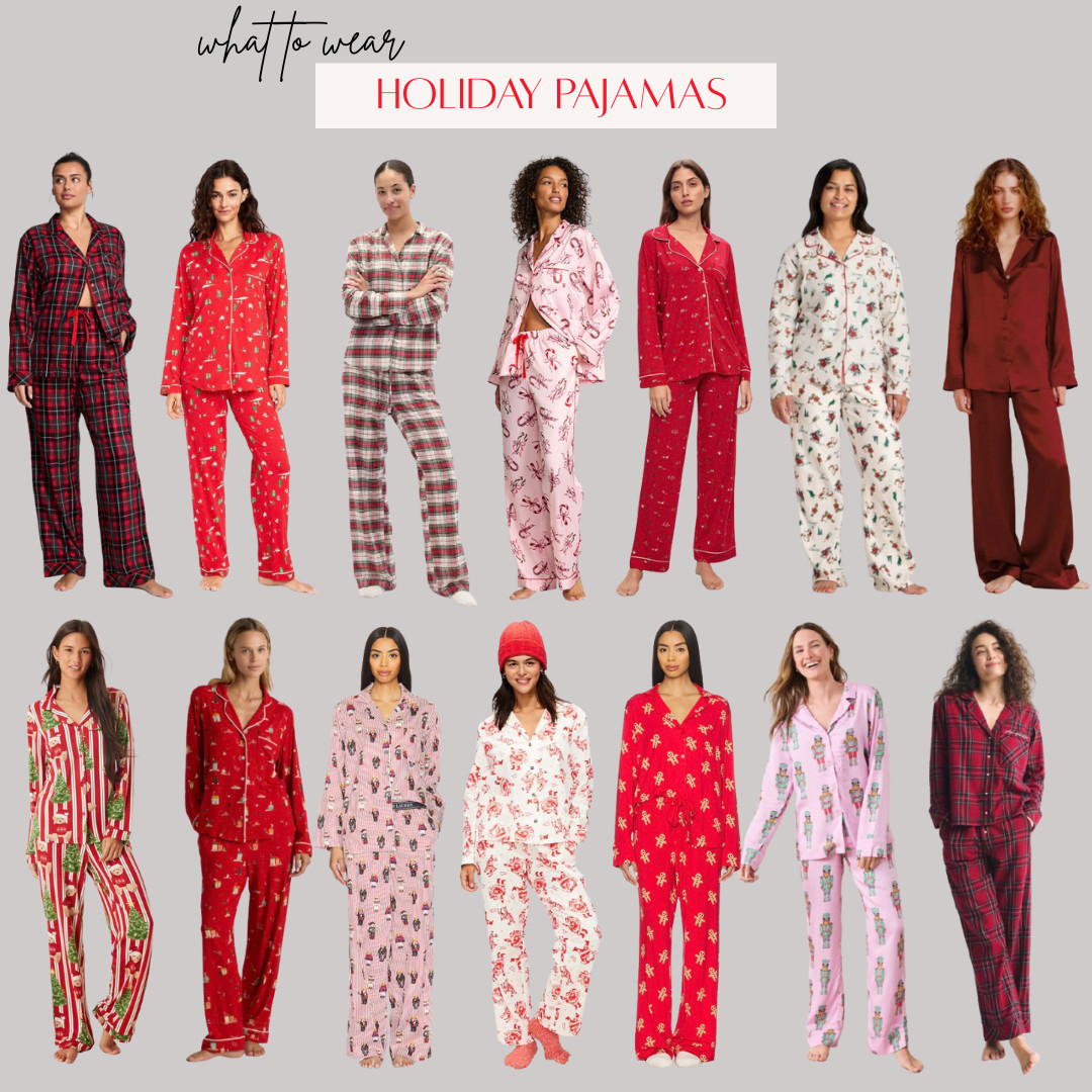 Holiday Pajamas: Rounded up a selection of holiday pajamas perfect for cozy nights in, Christmas morning matching family photos, wine nights, gingerbread baking, and endless holiday movie marathons. Matching sets, soft fabrics, and all the festive vibes you need this holiday season!



ootd style fashion, women’s pajamas, holiday gift option, women’s fashion, women’s winter outfit, holiday party, matching pjs, family photos, Christmas morning, gift for her 

 

#LTKHoliday #LTKHome #LTKGiftGuide
