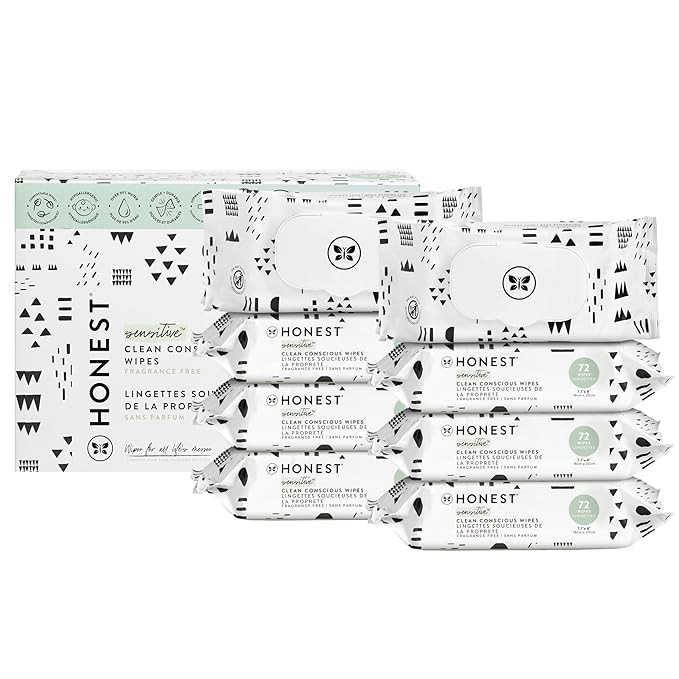 The Honest Company Clean Conscious Multi-Use Wipes | Hypoallergenic + Unscented for Sensitive Ski... | Amazon (US)