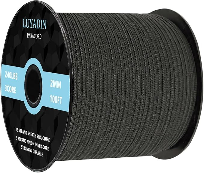 Paracord 240lb - Diameter 2mm Micro Utility Cord -3 Strand Parachute Spool Cord - 100ft 200ft,Par... | Amazon (US)