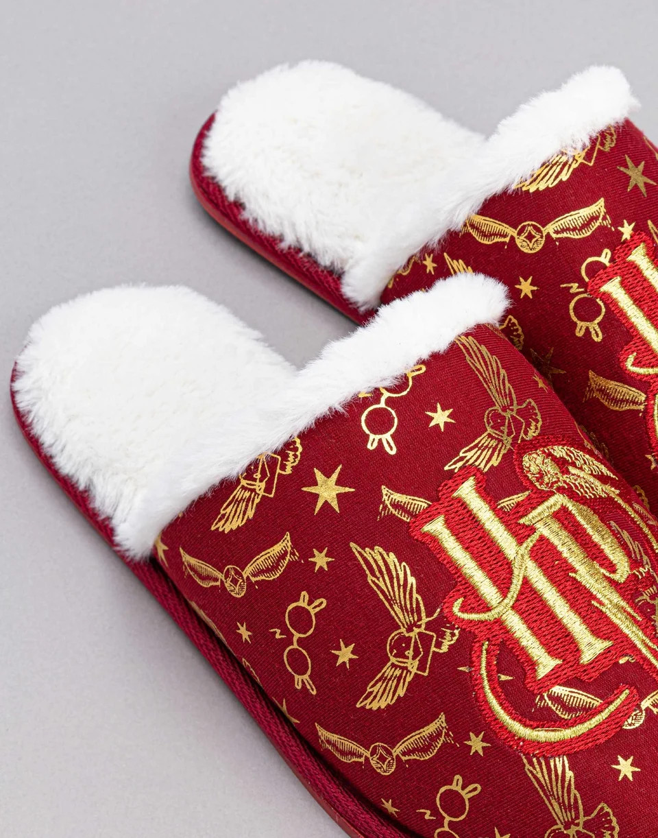 Harry Potter Girls Red Logo Mule Slippers (12 Younger - 5 Older) | Matalan (UK)