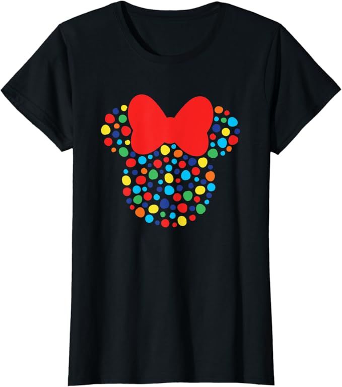 Disney Minnie Mouse Polka Dot Rainbow T-Shirt | Amazon (US)