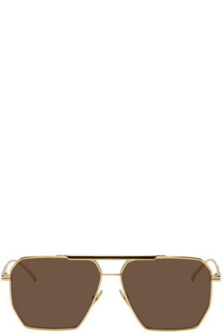 Gold Classic Aviator Sunglasses | SSENSE