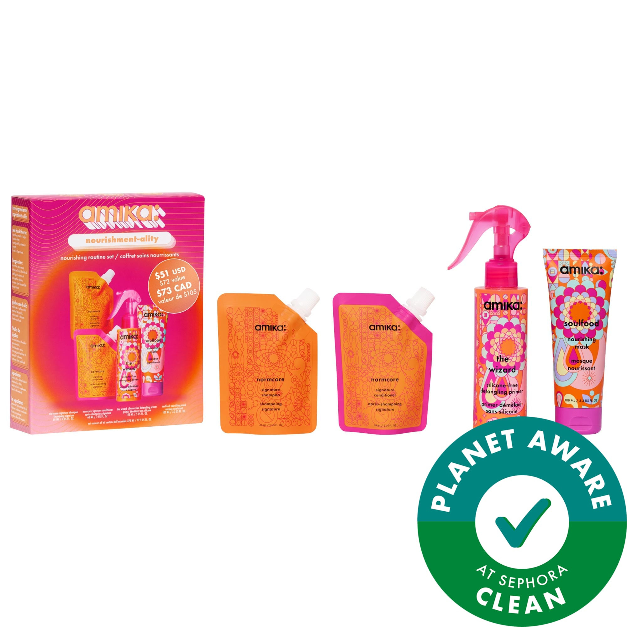 amika Nourishment-ality Nourishing Routine Hair Gift Set | Sephora (US)