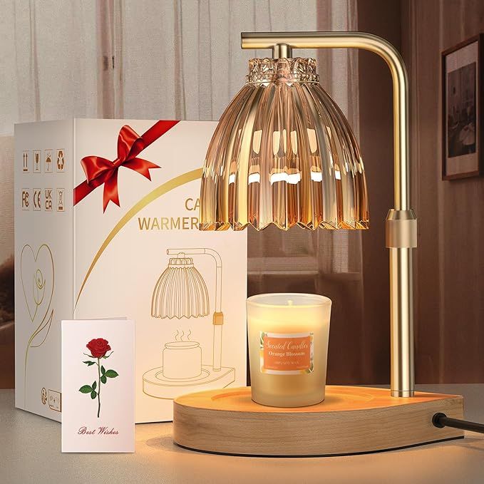 Candle Warmer, Candle Warmer Lamp with Timer & Dimmer,Candle Warmer Lamp Height Adjustable for Ja... | Amazon (US)