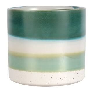 5.5" White & Green Ombre Brushed Ceramic Pot by Ashland® | Michaels Stores