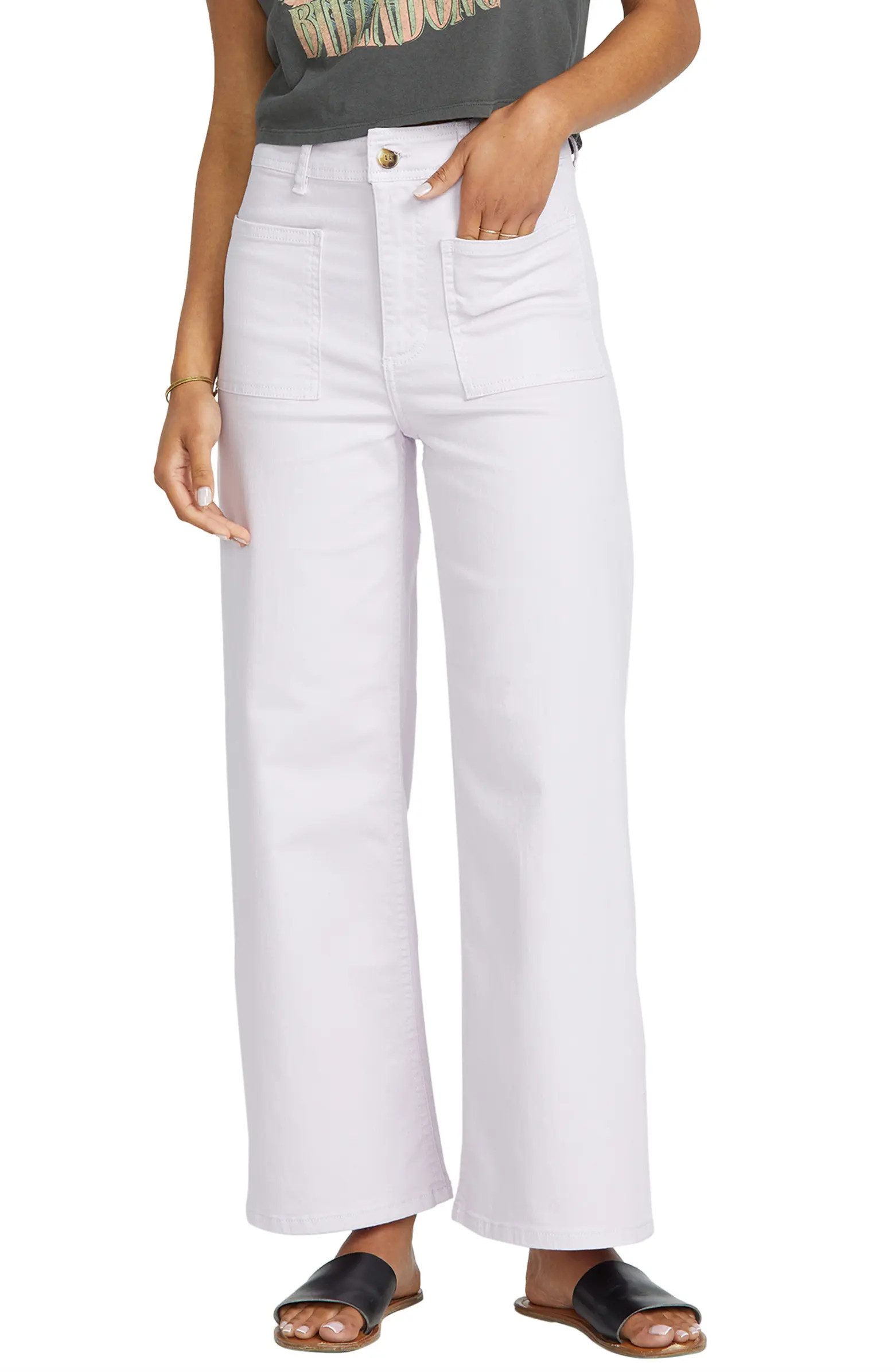 Free Spirit Stretch Cotton Crop Wide Leg Pants | Nordstrom