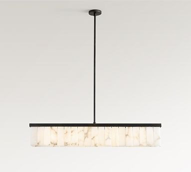 Windham Alabaster Linear Chandelier (49") | Pottery Barn (US)