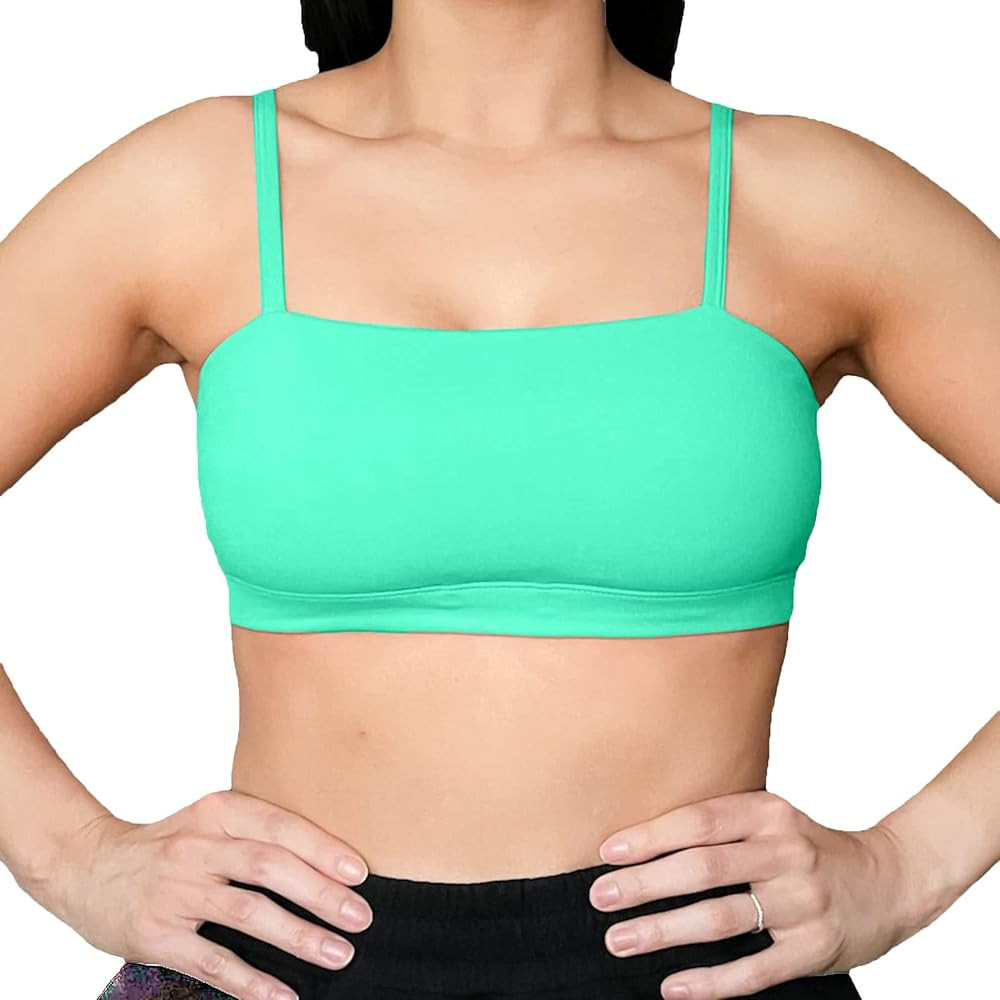 Aoxjox Women's Workout Bandeau Sports Bras Taining Fitness Running Yoga Crop Tank Top | Amazon (US)