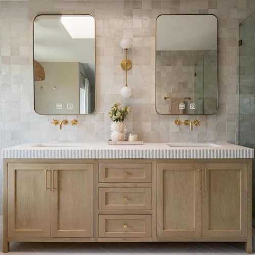 Modern Bathroom Vanity with Double Sinks 72Inch(Rustic Log Style)(Exquisite Wood Grain Cabinet) R... | Amazon (US)