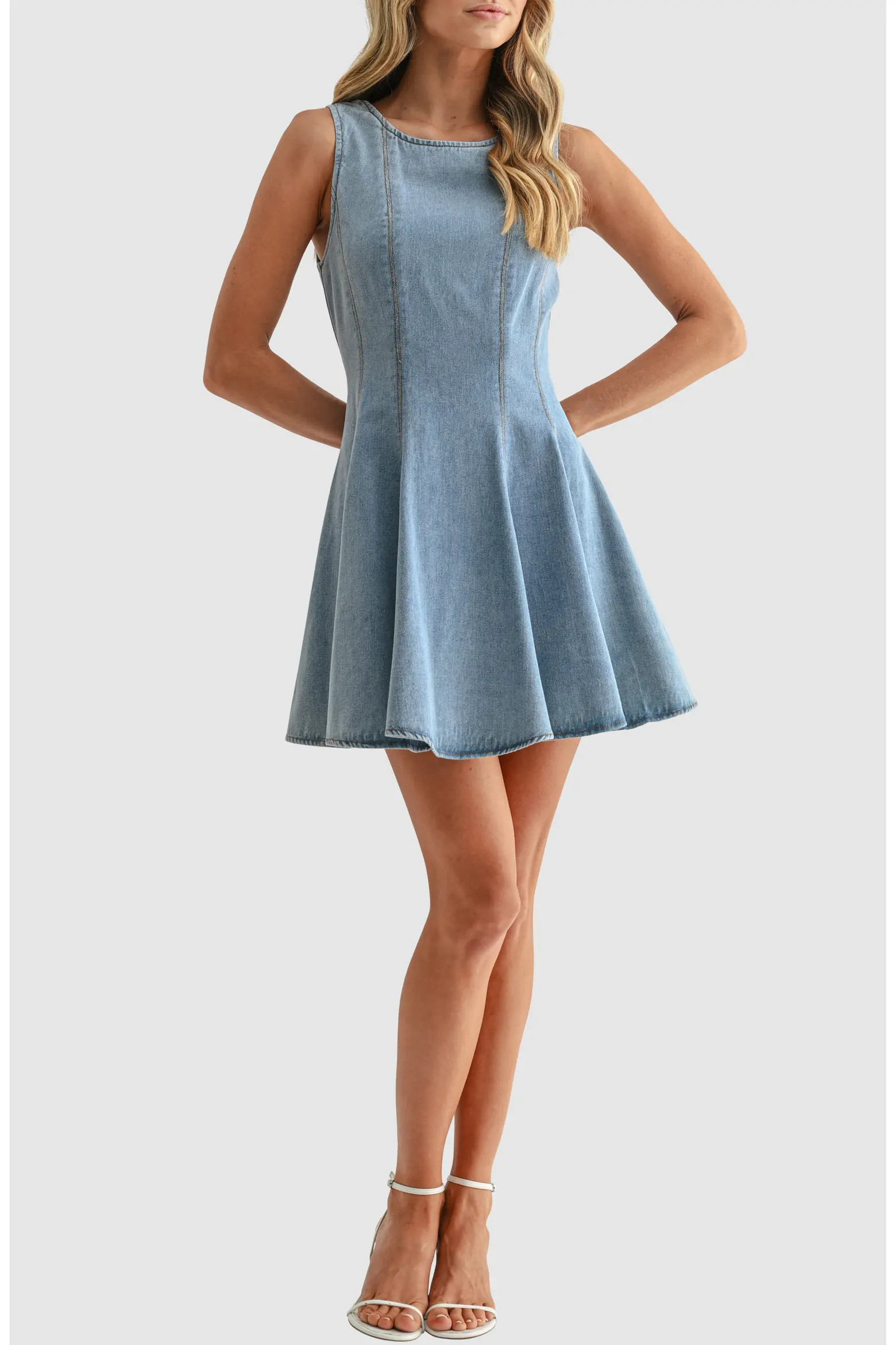 Fit & Flare Denim Minidress (Women) | Nordstrom | Nordstrom