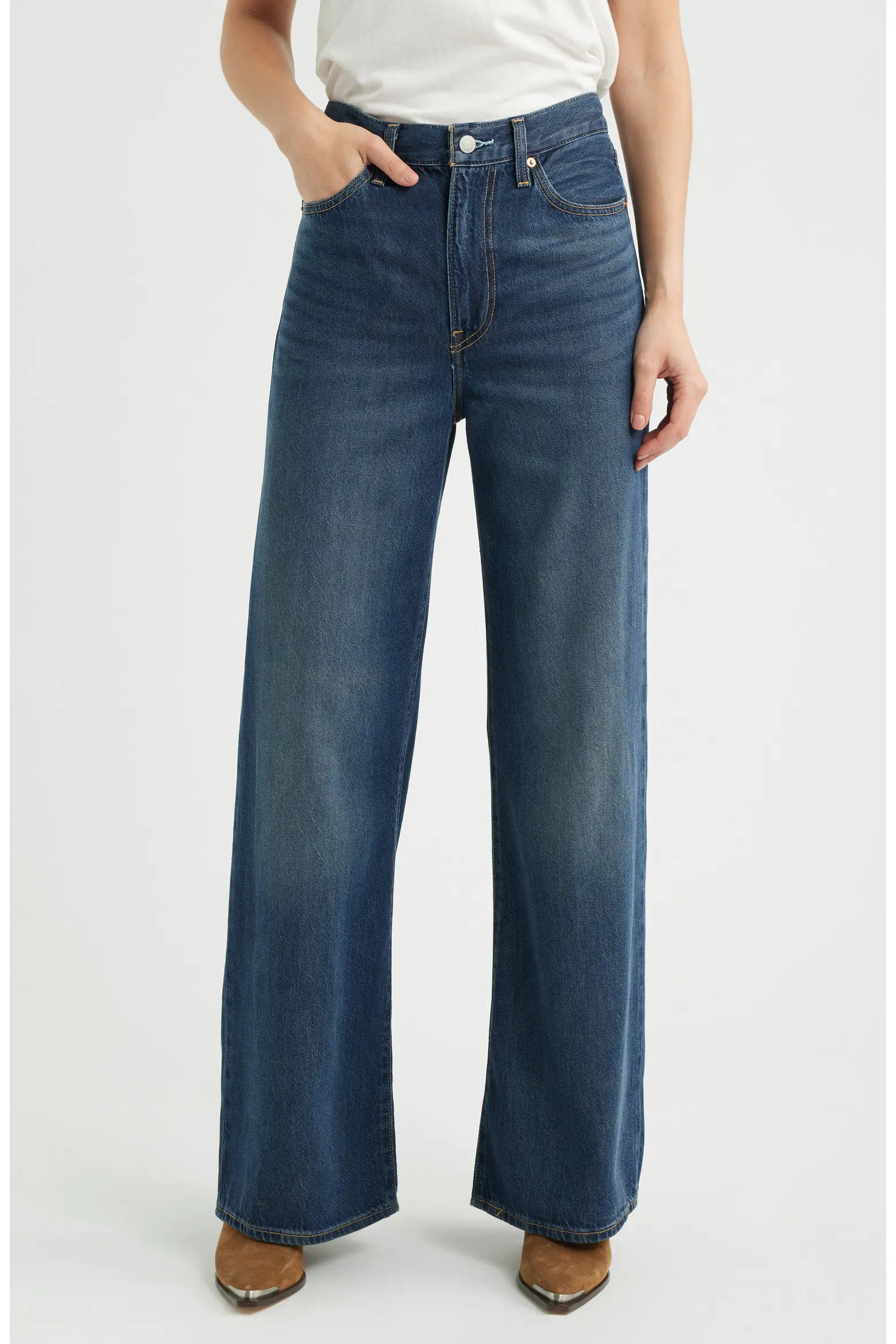 Ribcage High Waist Wide Leg Jeans (Women) | Nordstrom | Nordstrom