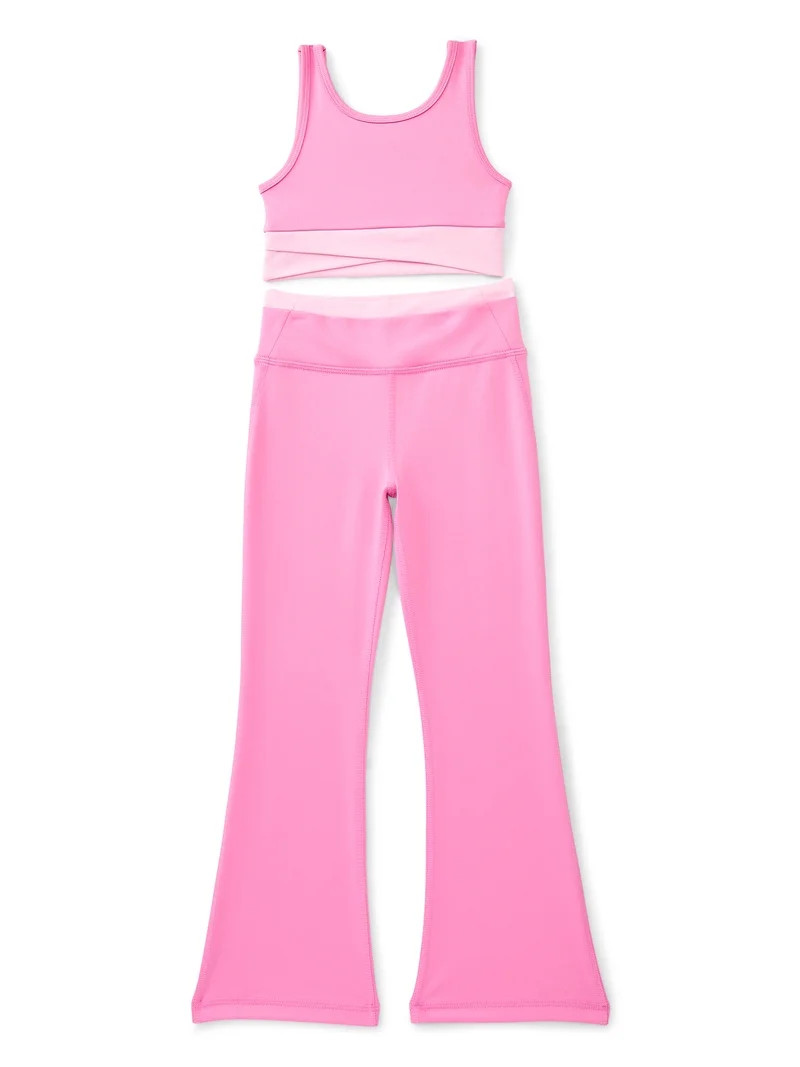 Athletic Works Girls Sports Bra and Leggings Set, 2-Piece, Sizes 4-18 | Walmart (US)