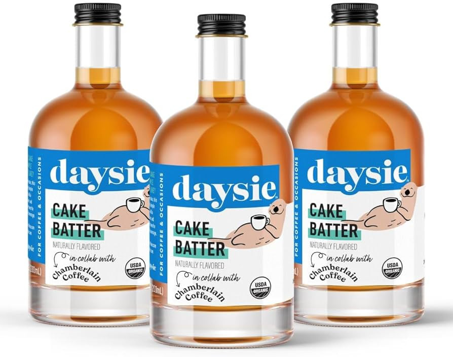 Daysie Cake Batter (3-Pack) Certified Organic Syrup, 200ml | Amazon (US)