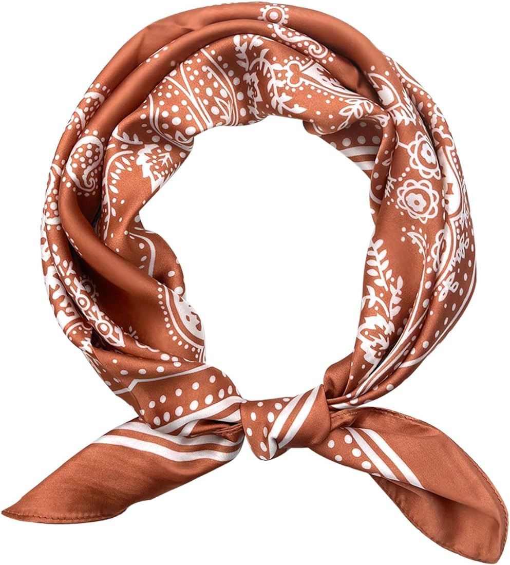 Head Scarf for Women Square Hair Bandanas Silk Feeling Neckerchief Scarf for Girls- Aesthetic Acc... | Amazon (US)