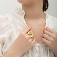 Gold 'Flower' Adjustable Ring | Debenhams UK