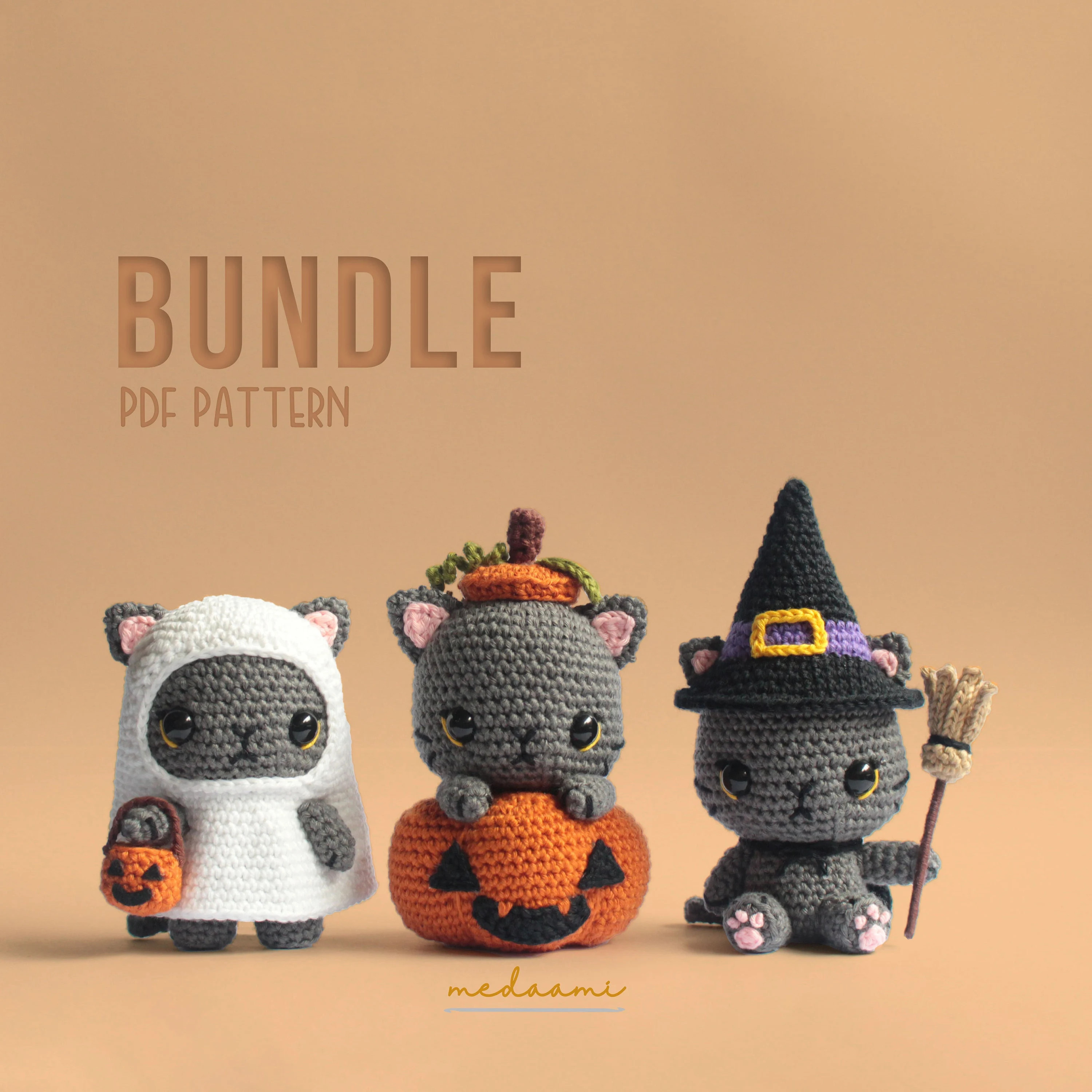 PDF PATTERN BUNDLE |  Halloween Cats Amigurumi | Etsy (Global)