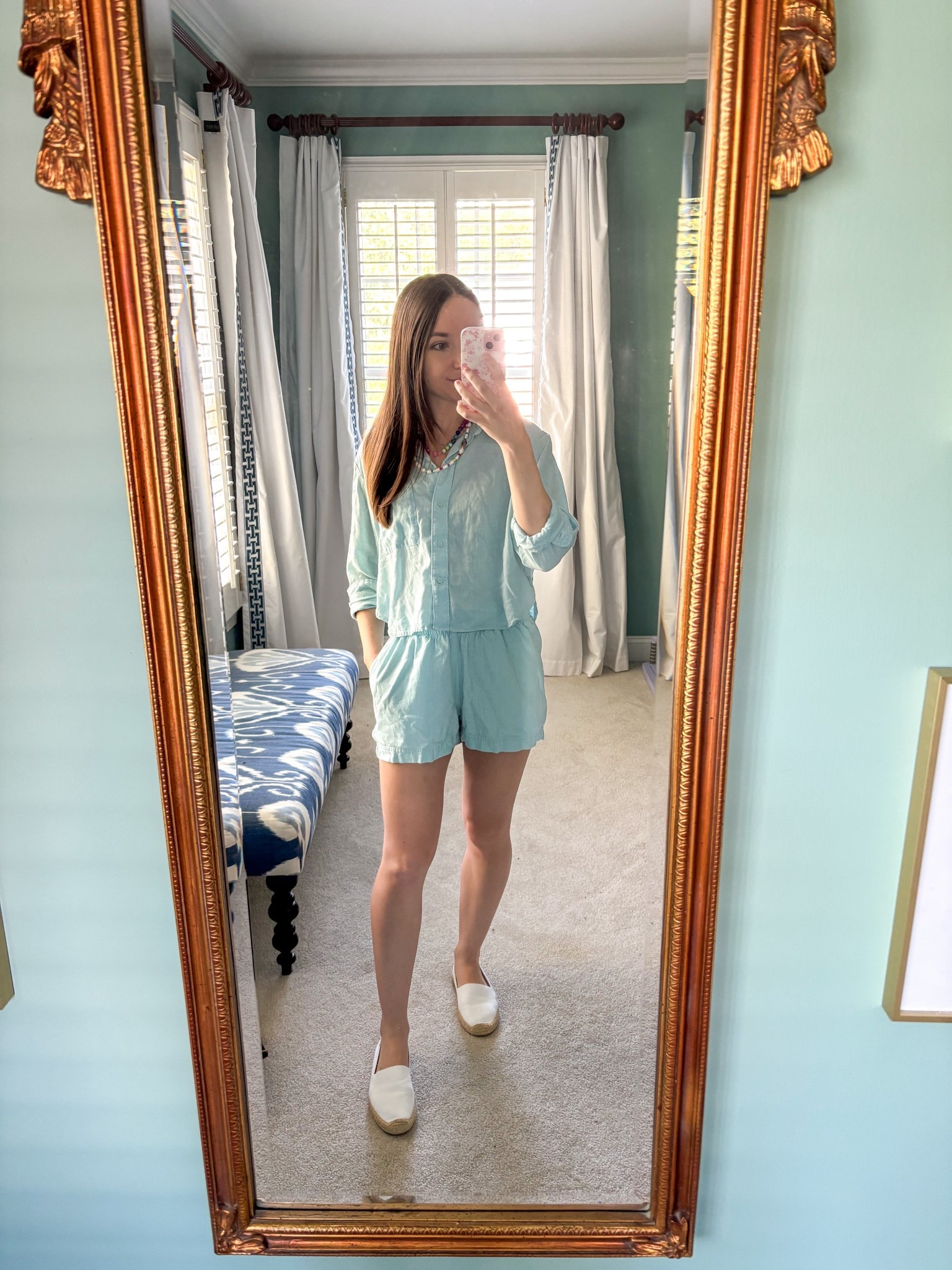 This linen set I’ve been wearing all summer is on clearance! 