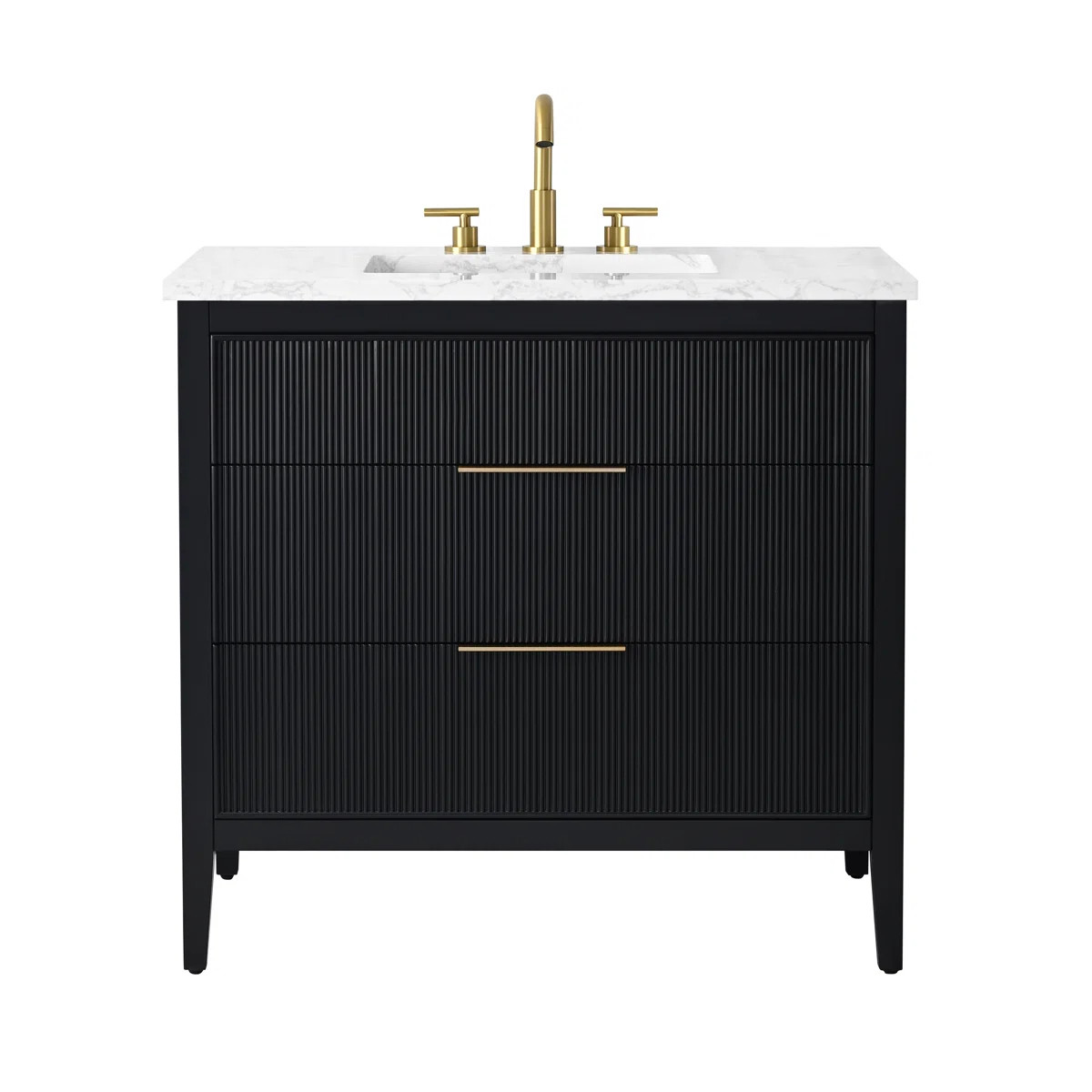 Bilroy 36'' Single Bathroom Vanity with Engineered Stone Top | Wayfair North America