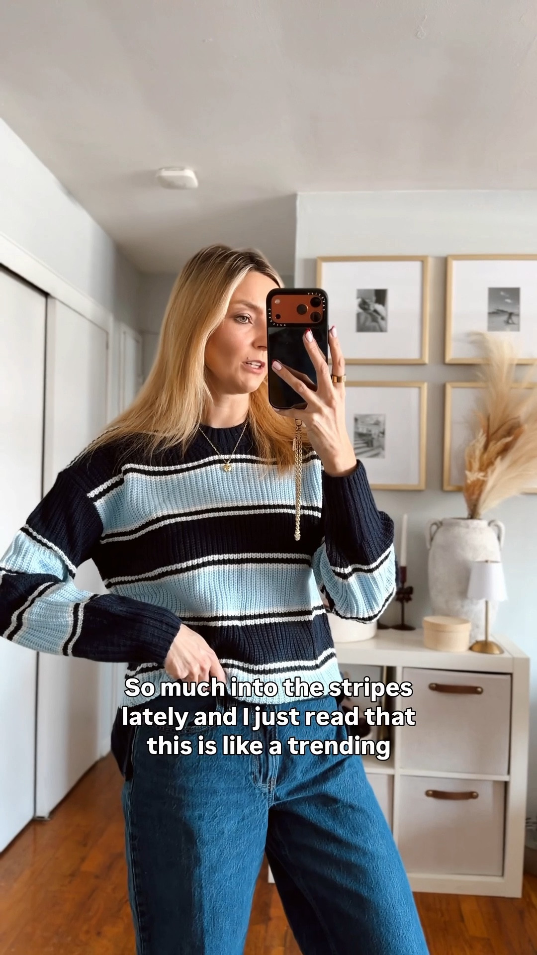 Perfect striped sweater for spring below $10! 

@kohls #kohlspartner #kohlsfinds #ad 

Stripes outfit • spring sweater • winter sweater • blue sweater 

#LTKootd #LTKgrwm #LTKSaleAlert