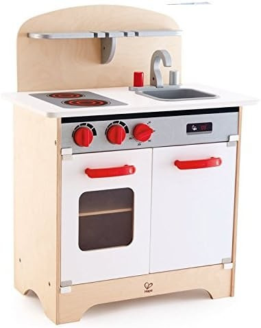 Hape Gourmet Kitchen Toy Fully Equipped Wooden Pretend Play Kitchen Set with Sink, Stove, Baking ... | Amazon (US)