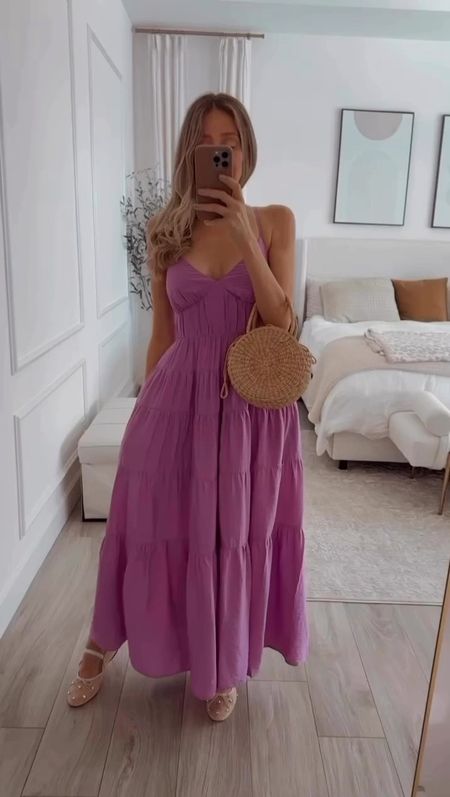 Gorgeous and feminine spring dress 
This shade of purple is gorgeous.
It’s not see-through at all. It runs to sizes a size small. 


#LTKTravel #LTKOver40 #LTKStyleTip