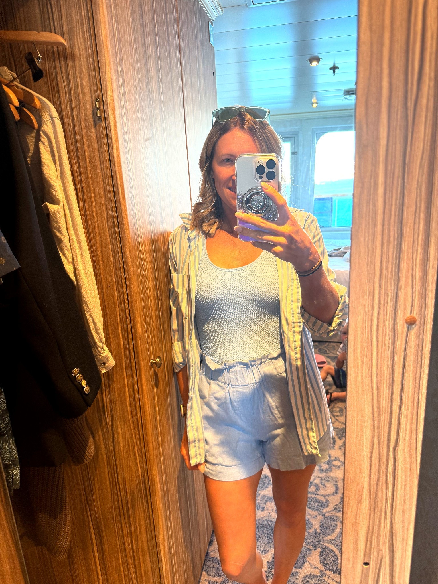 This outfit was perfect for a day on the boat and hanging at the beach!!  I am loving the opened button down trend that is happening this summer!!

#LTKSeasonal #LTKSwim #LTKStyleTip