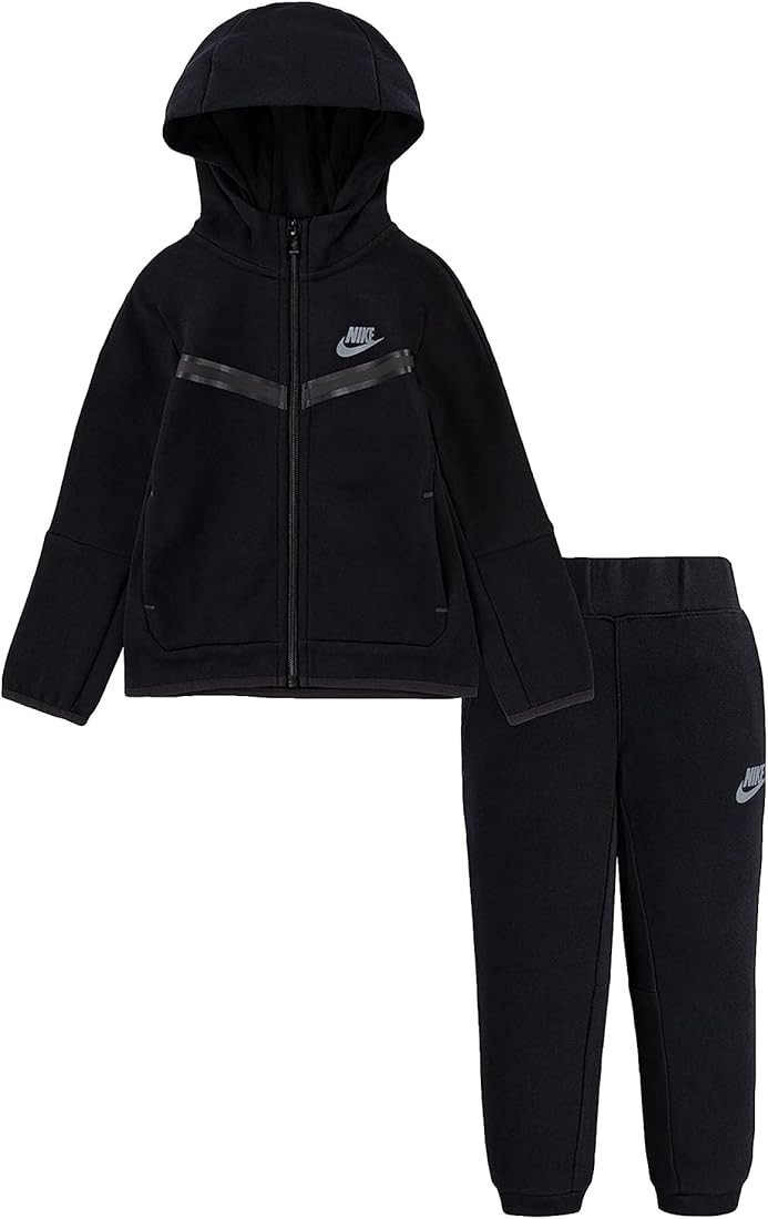 Nike Baby Boy's Sportswear Tech Fleece Hoodie and Pants Set (Toddler) Black 2 Toddler | Amazon (US)