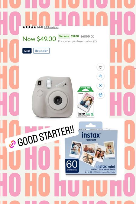 Instax mini + film kit. Then bundle of film discounted. Great for the advent calendar film  

#LTKkids #LTKGiftGuide #LTKHoliday