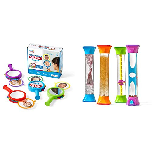 hand2mind See My Feelings Mirror (Set of 4) and Sensory Fidget Tubes (Set of 4) | Calming and Anxiety Relief Toys for Kids | Amazon (US)