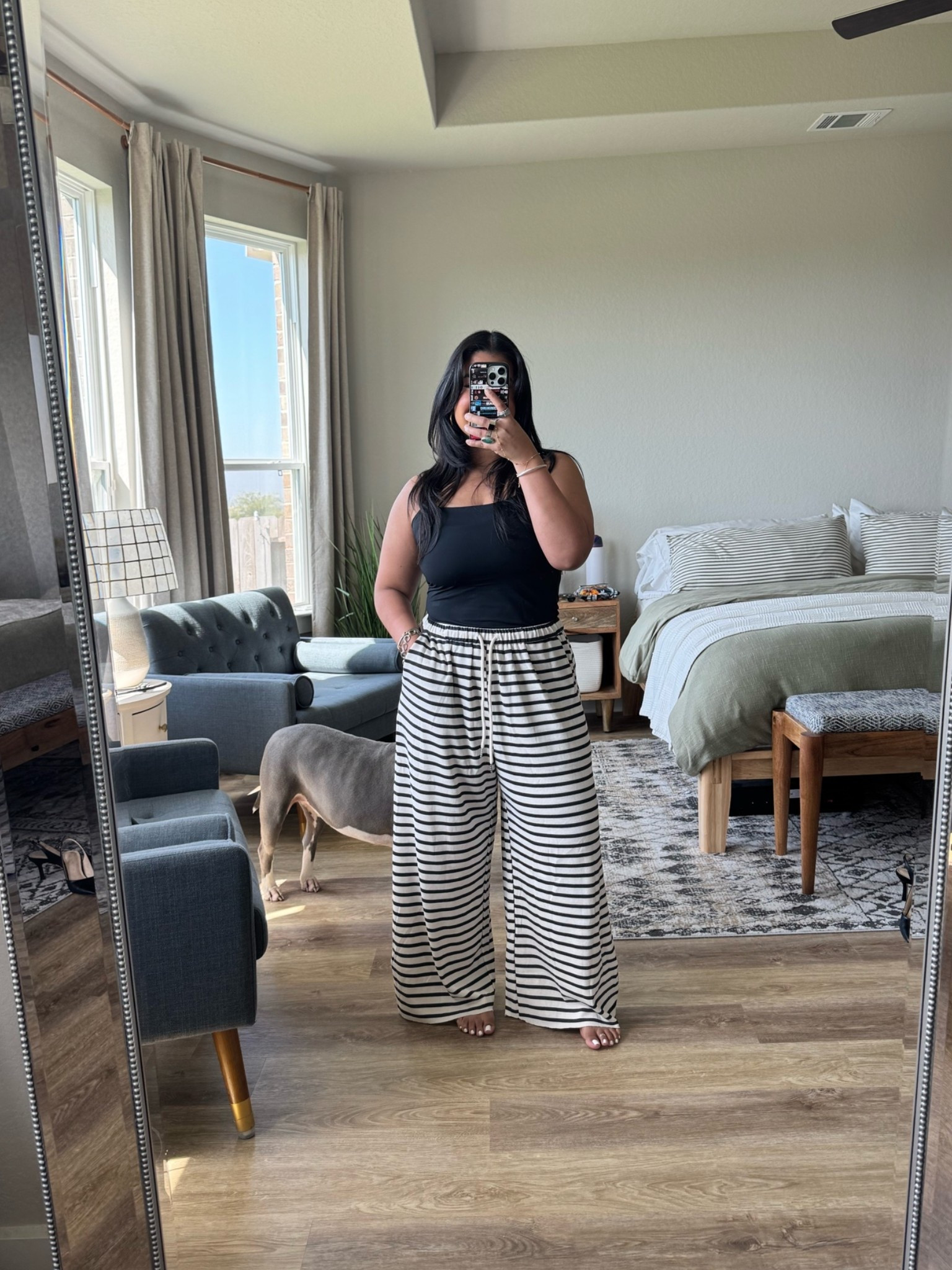 Comfiest wide leg sweatpants!! Wearing a size L (I did cut these with fabric scissors because they were a little too long)

#LTKPetite #LTKMidsize #LTKOver40