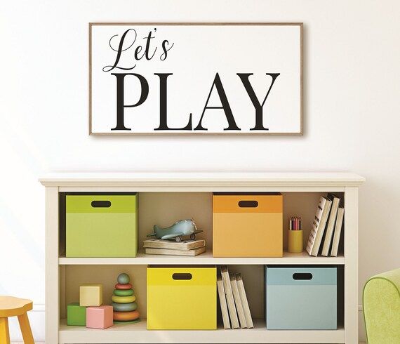 Lets Play Sign-playroom Sign-toy Room Wall Art-toy Room | Etsy | Etsy (US)