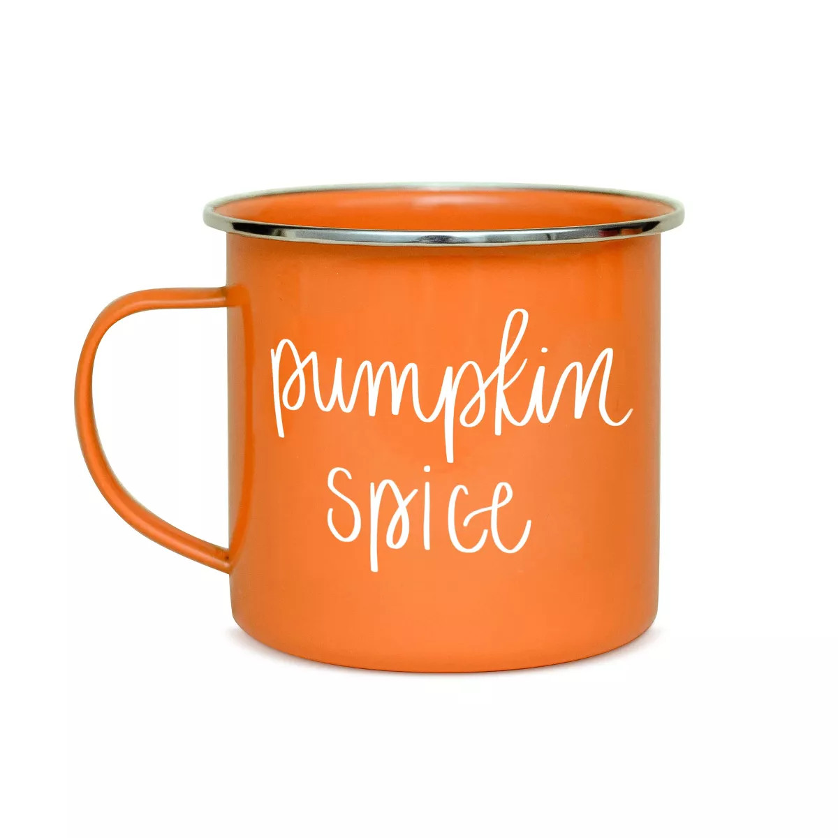 Sweet Water Decor Pumpkin Spice Orange Metal Coffee Mug -18oz | Target