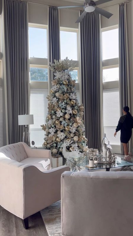 Holiday living room inspo #homedecor #christmastrees #holidaydecor #christmasdecor #neutraldecor #ltkhome #giftsforhome #familyroom #couches #sofas 

#LTKHoliday #LTKGiftGuide #LTKsalealert
