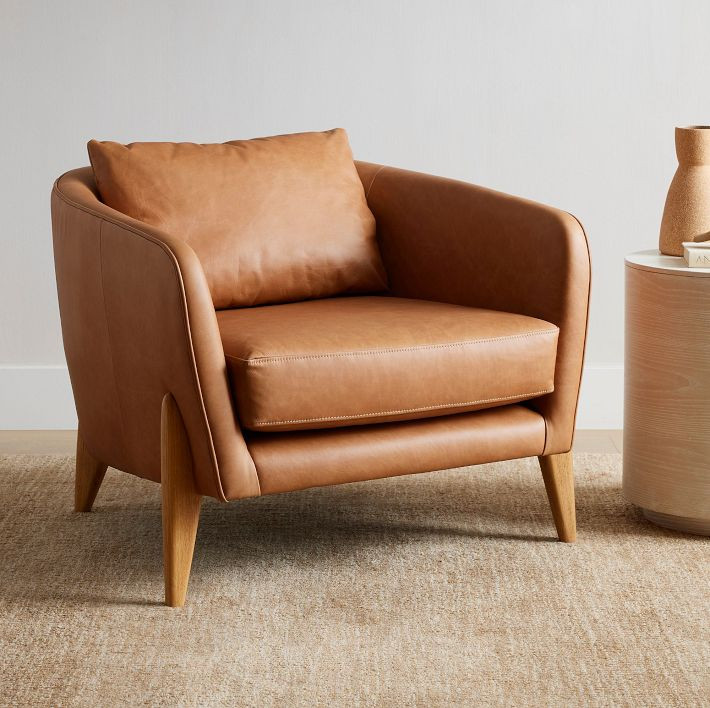 Delray Leather Chair | West Elm (US)