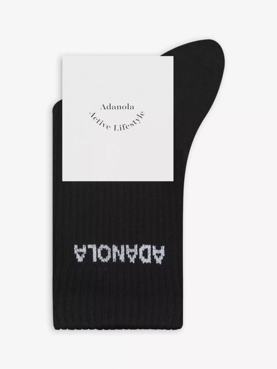 Logo-print ribbed cotton-blend socks | Selfridges