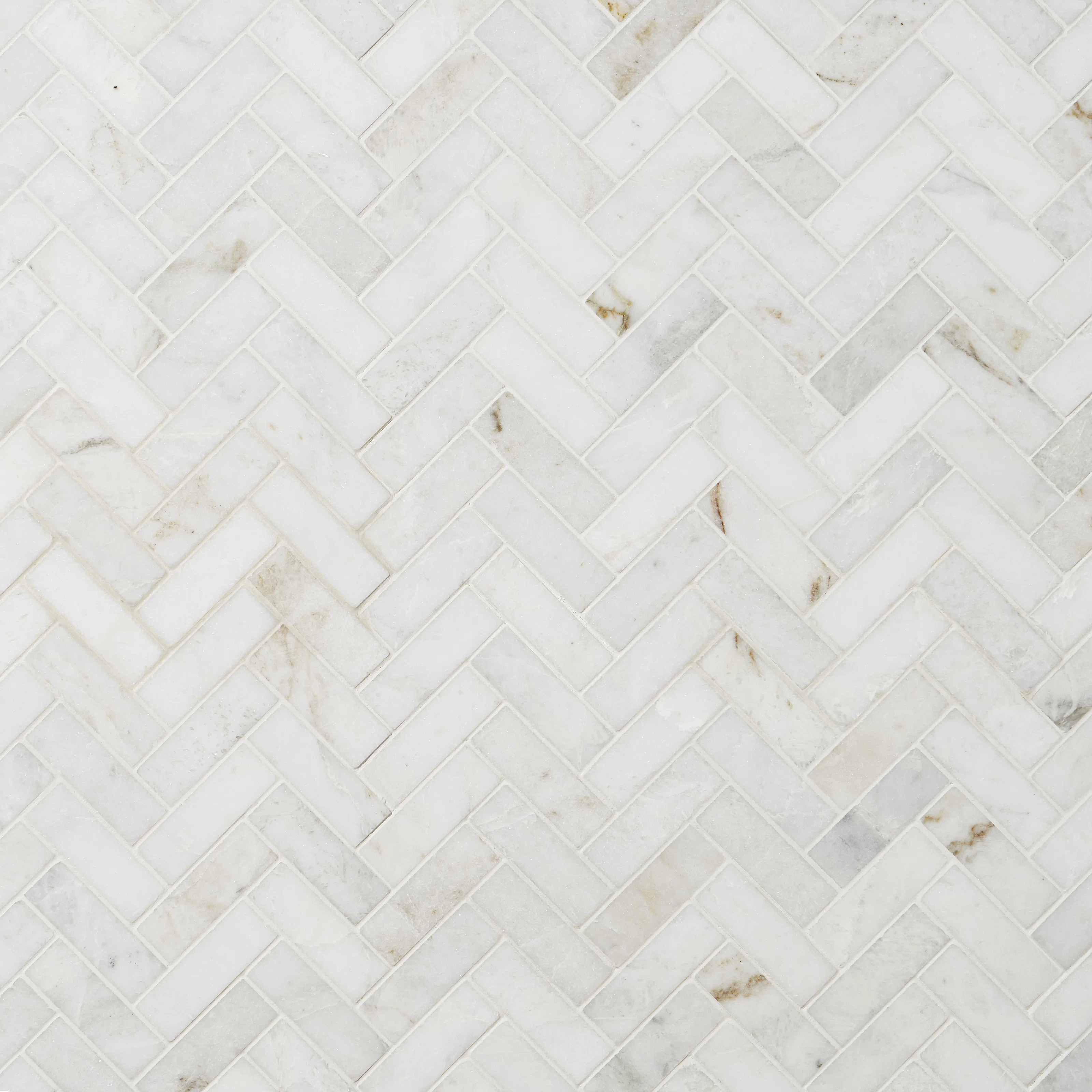 Bond Tile Polar White 1" x 3" Marble Herringbone Mosaic Wall & Floor Tile (0.97 Sq. Ft. / Sheet) ... | Wayfair North America