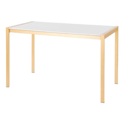 NicBex Dining Table Modern Dining Table in Gold Metal with White Marble Top for Kitchen, Dining Room | Target