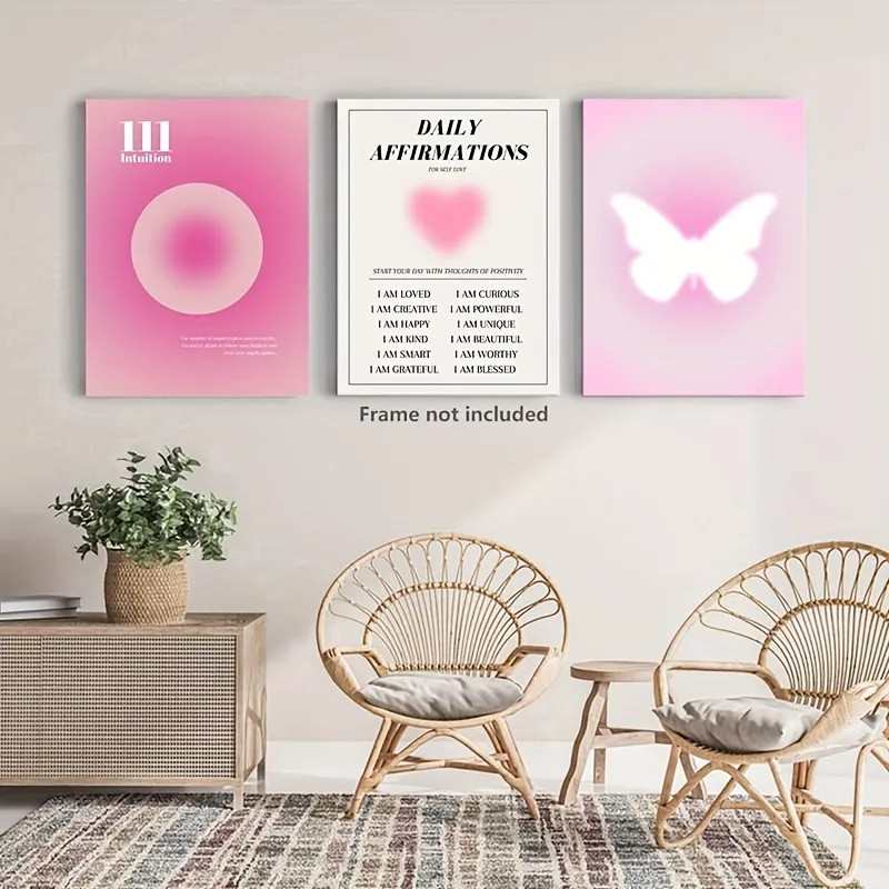 3pcs Art Canvas Print Posters Nordic   Gradient Butterfly Canvas Wall Art Paintings Minimalistic ... | Temu Affiliate Program