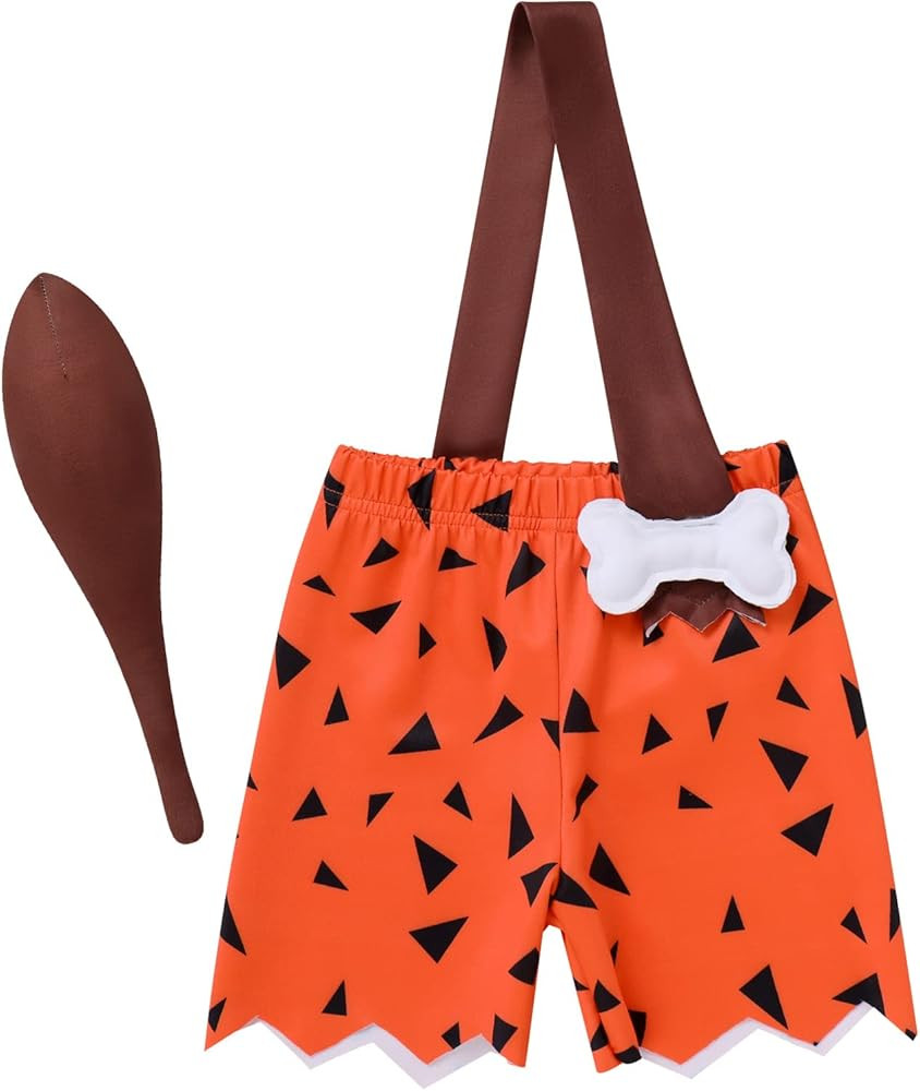 OBEEII Kids Boys Girls Bamm-Bamm Costume Baby Toddler Cavman Cavegirl Halloween Cosplay Outfit | Amazon (US)