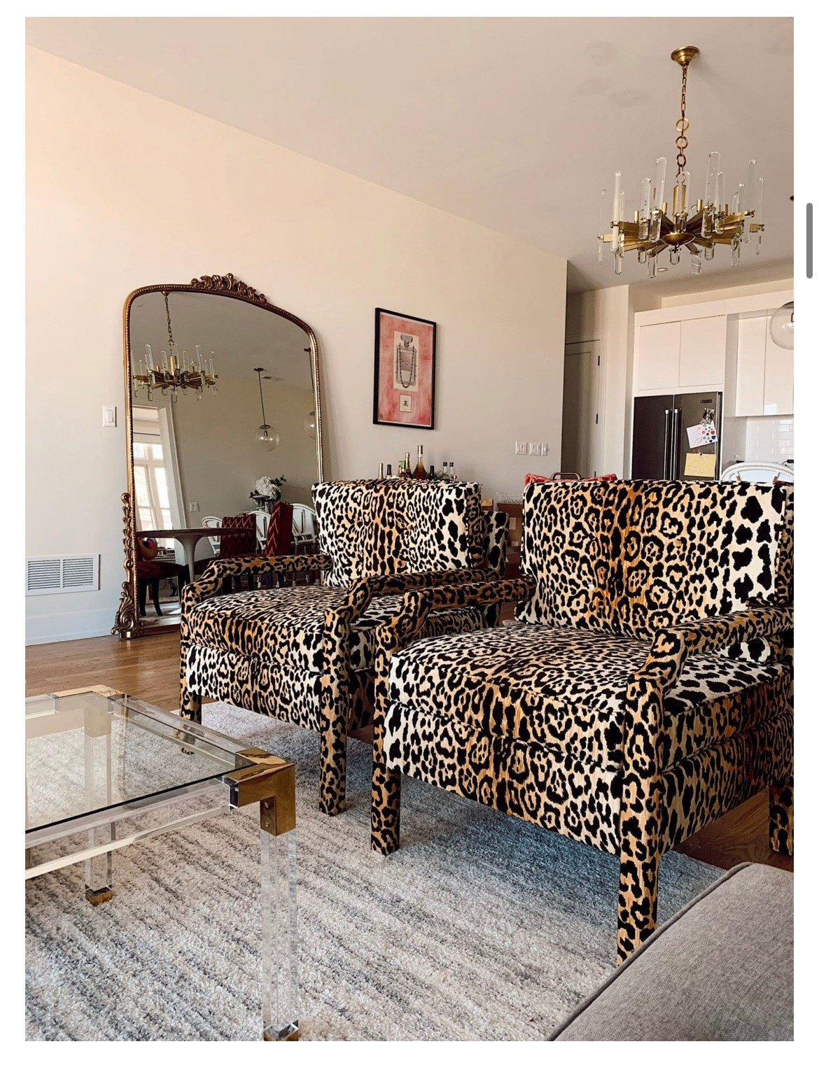 Leopard chairs in my home