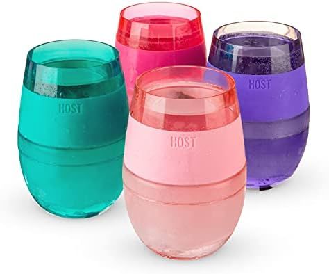 HOST Cooling Cup Set of 4 Double Wall Insulated Freezable Drink Chilling Tumbler with Freezing Ge... | Amazon (US)