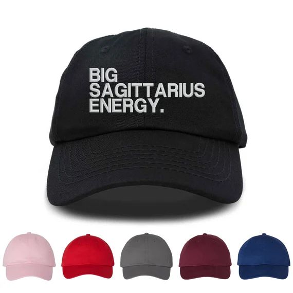 Big Sagittarius Energy Zodiac Sign Embroidered Unisex Baseball Cap, Adjustable Hat, Astrology | Etsy (US)