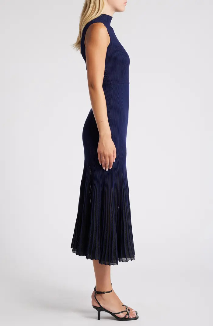 Metallic Sleeveless Rib Sweater Dress | Nordstrom