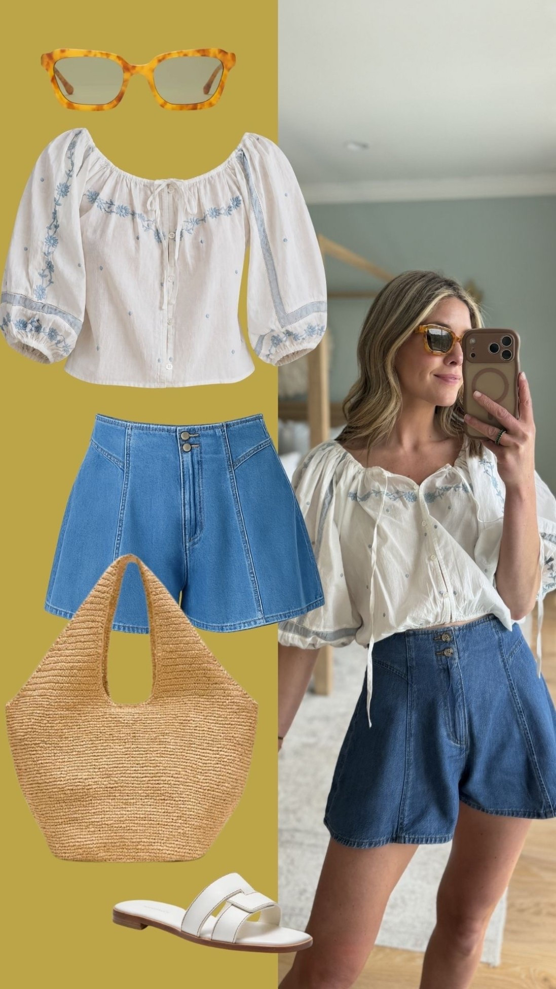 The most perfect puff sleeve blouse and the denim shorts I can’t stop wearing! This is such a casual, but fun look for weekend activities and grabbing lunch with friends. Finish it off with a simple slide sandal and an oversized tote!

wearing a size 4 top, 26 bottoms (run tts)

#LTKSeasonal #LTKootd