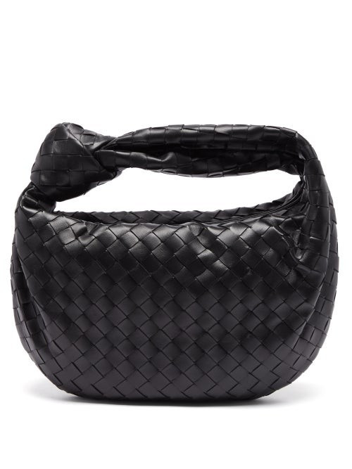 Bottega Veneta - Jodie Teen Intrecciato-leather Shoulder Bag - Womens - Black | Matches (US)